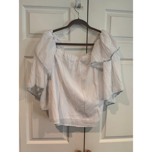 NWT 1.State White Off-The-Shoulder Bardot Top – Size Large - Picture 1 of 6